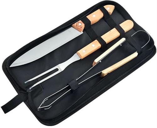 Casey 3 Piece Stainless Steel Braai Utensil Set – Platinum Selection