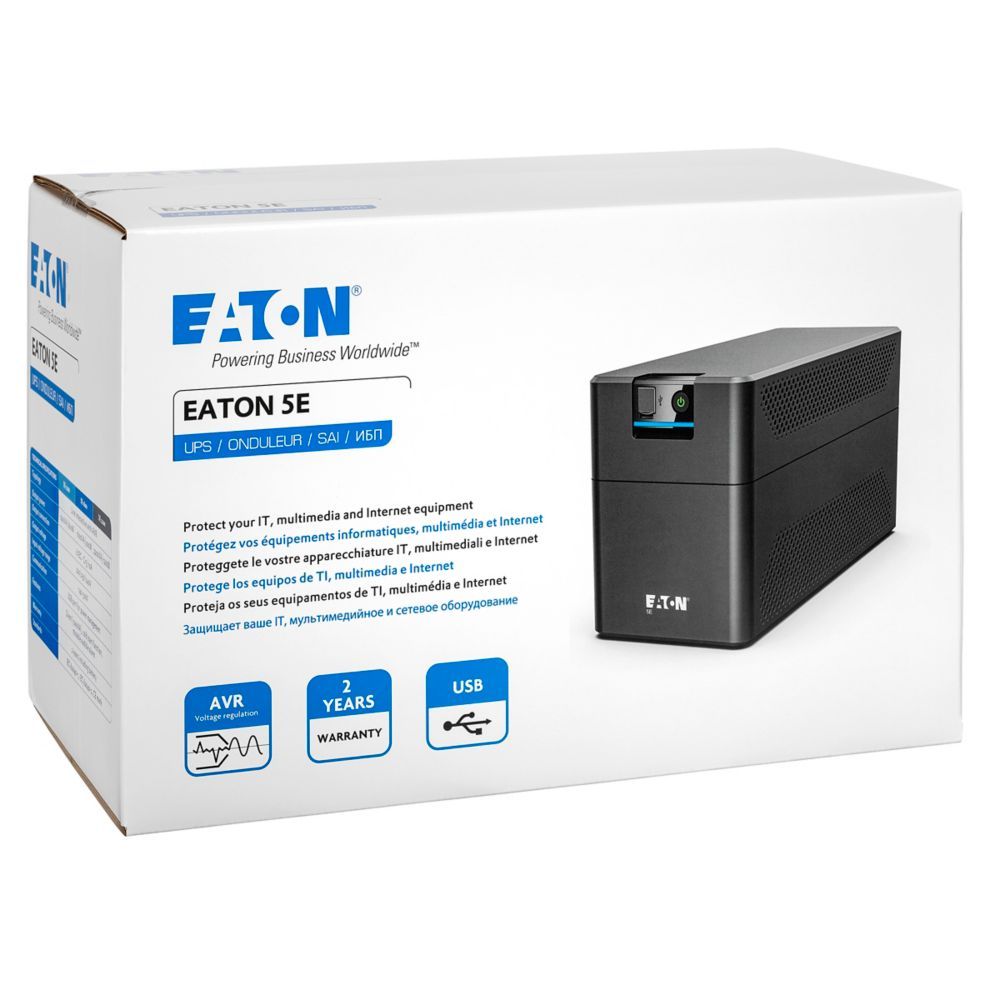 Eaton 5E 700 USB IEC G2 700VA AVR 230V Tower 2 Year Carry in Warranty