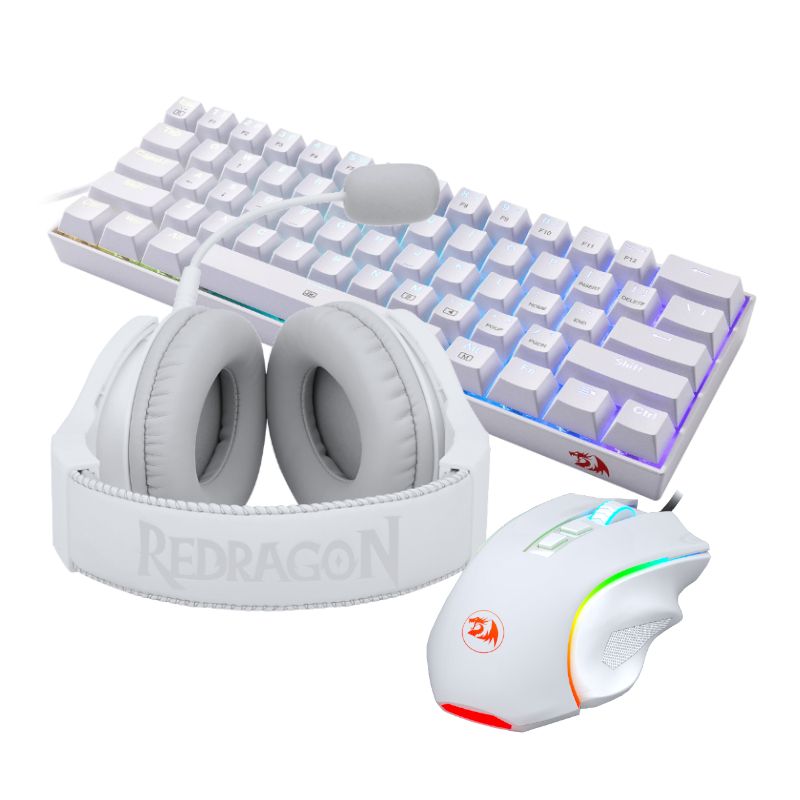 REDRAGON 3IN1 MS|HS|KB WIRED COMBO - WHITE (UNBOXED DEAL)