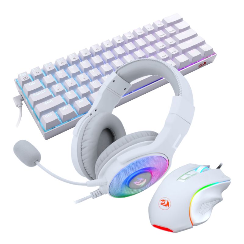 REDRAGON 3IN1 MS|HS|KB WIRED COMBO - WHITE (UNBOXED DEAL)