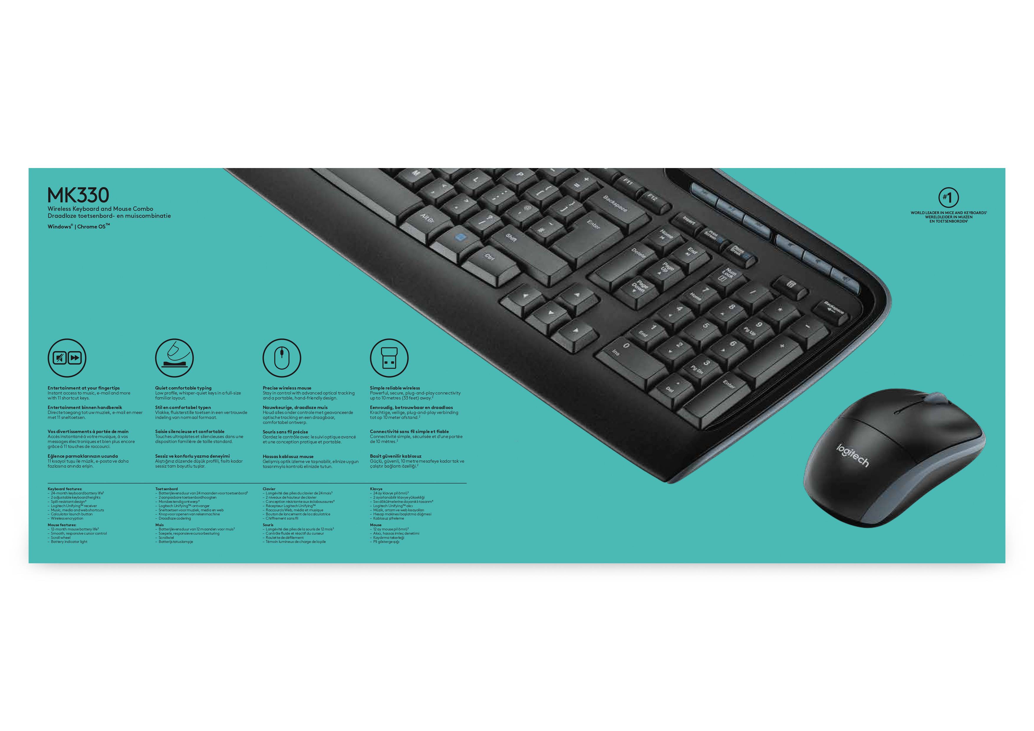 Logitech MK330 Wireless Desktop Keyboard & Mouse