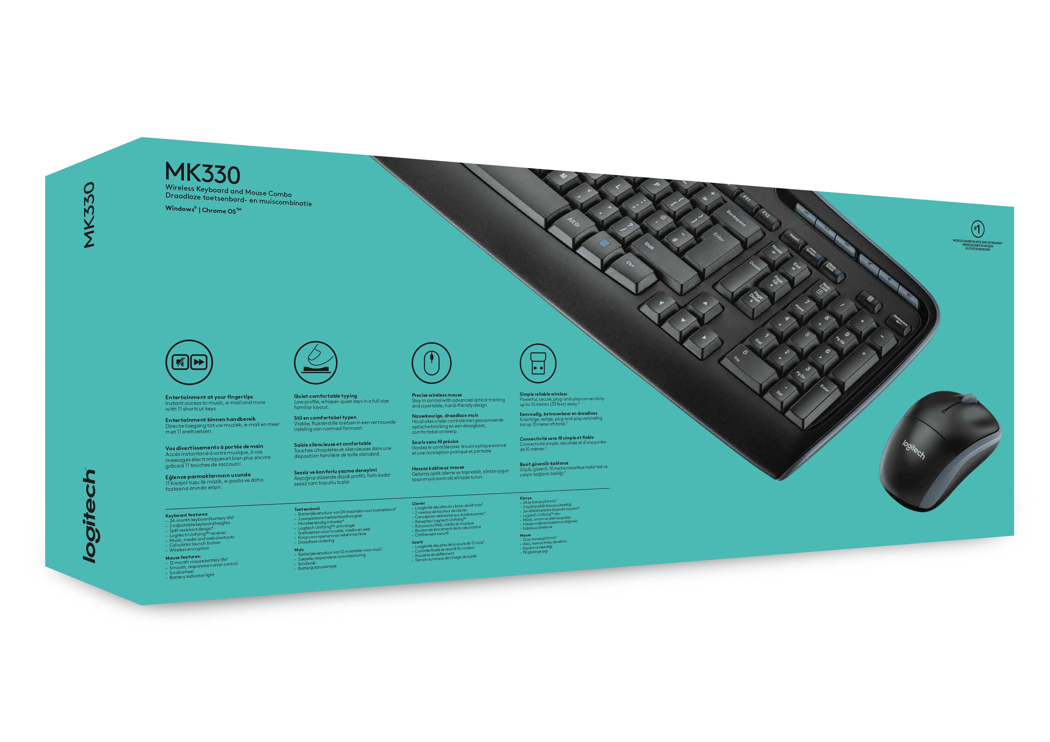 Logitech MK330 Wireless Desktop Keyboard & Mouse