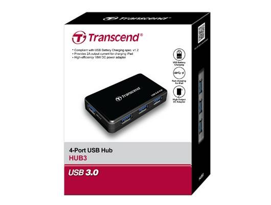 Transcend USB3.0 - 4 Port Powered Hub