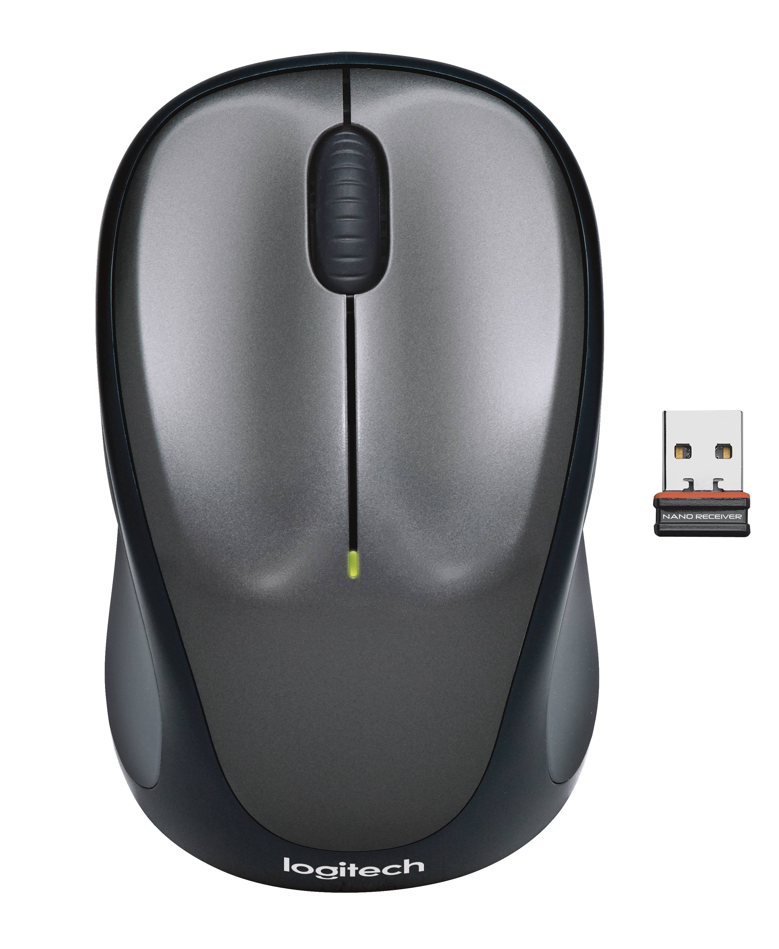 Logitech Wireless Mouse M235 (Dark Grey/Colt Matt) Nano USB receiver 3 buttons Advanced optical tracking 12-month battery life