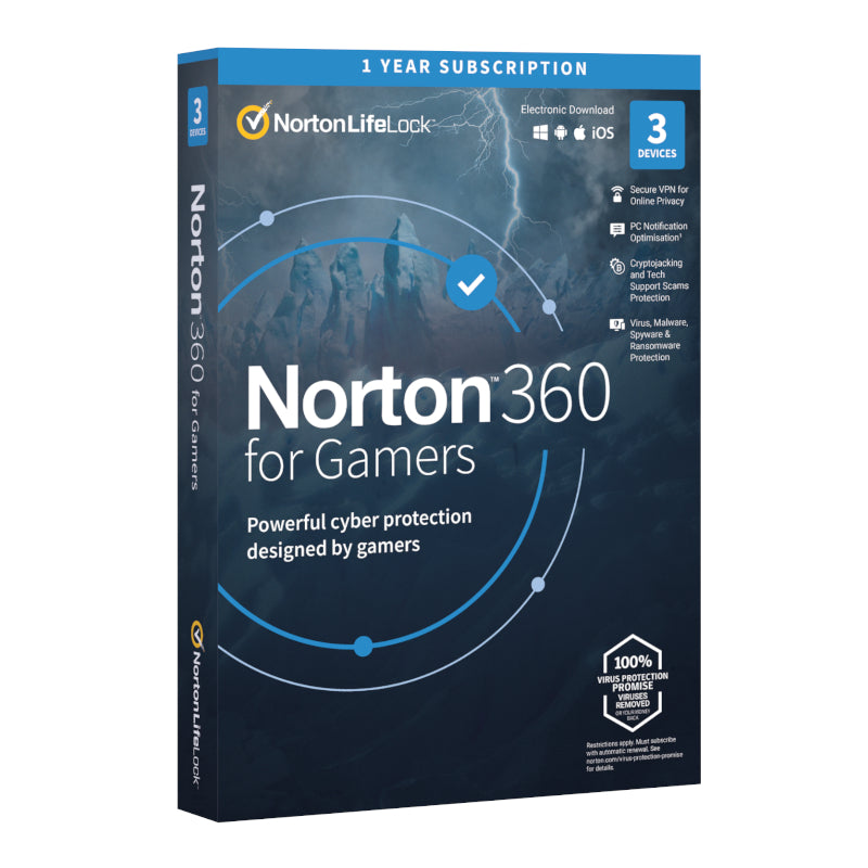 Norton 360 for Gamers AF 1 User 3 Device 12 Months-0