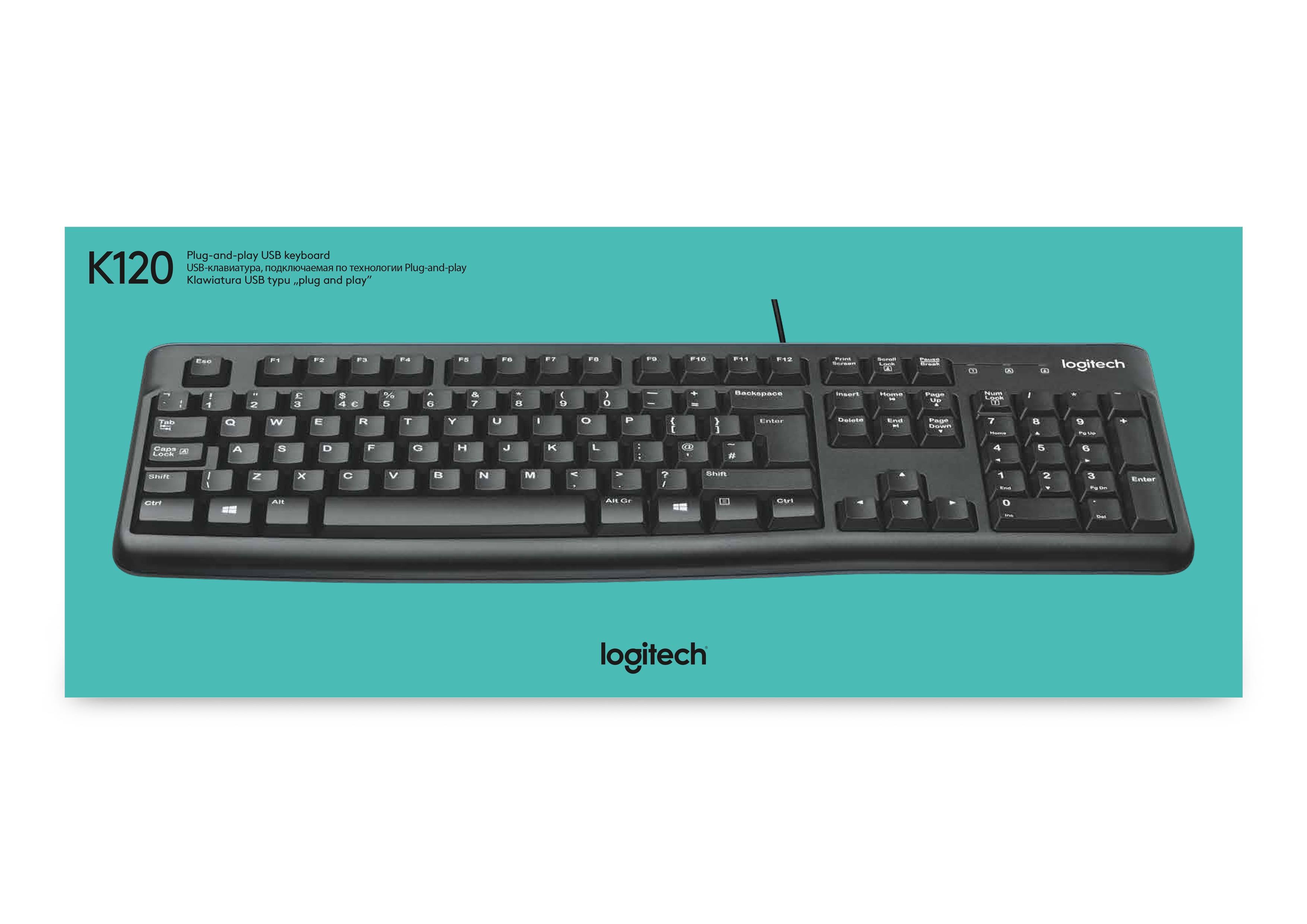 Logitech K120 USB Corded Keyboard