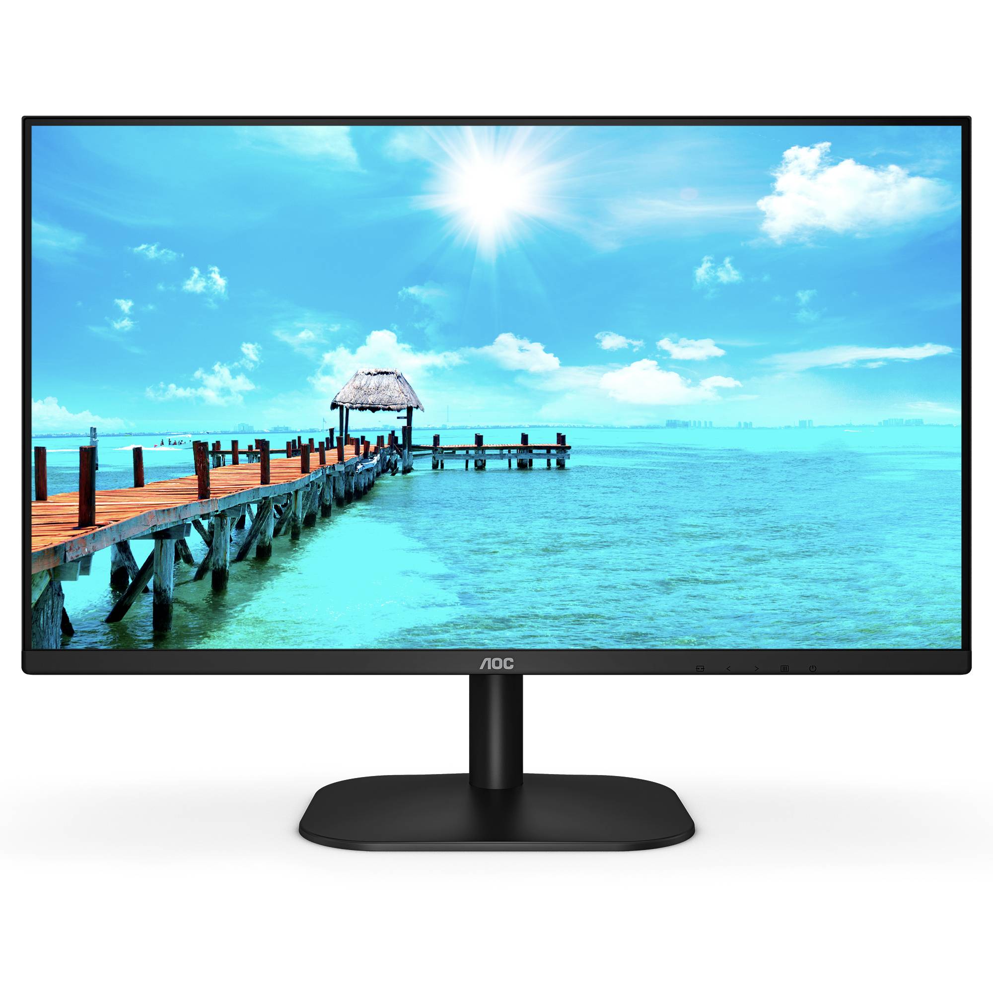 AOC Monitor 23.8â IPS Panel; 1920x1080@60Hz HDMI+VGA; earphone; Flicker free;VESA; 4 year warranty