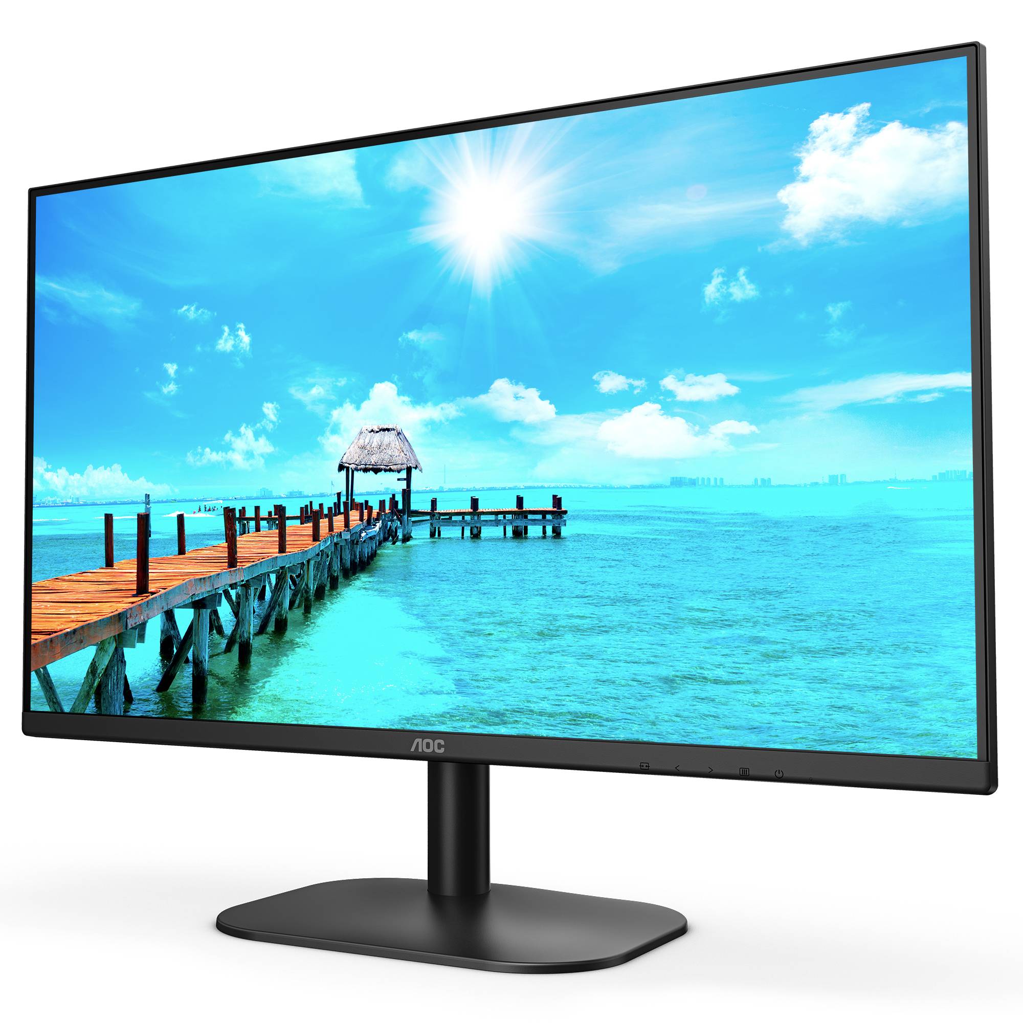 AOC Monitor 23.8â IPS Panel; 1920x1080@60Hz HDMI+VGA; earphone; Flicker free;VESA; 4 year warranty