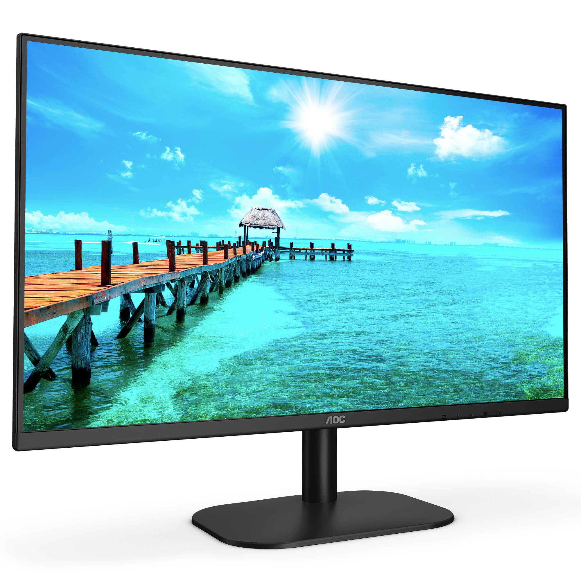 AOC Monitor 23.8â IPS Panel; 1920x1080@60Hz HDMI+VGA; earphone; Flicker free;VESA; 4 year warranty