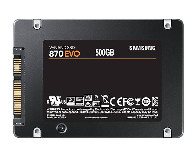 Samsung 870 EVO 500GB 2.5" SATA III SSD