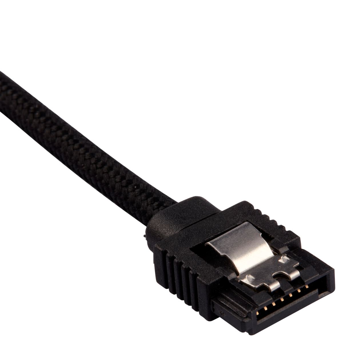 Premium Sleeved SATA 6Gbps 60cm Straight Cable - Black