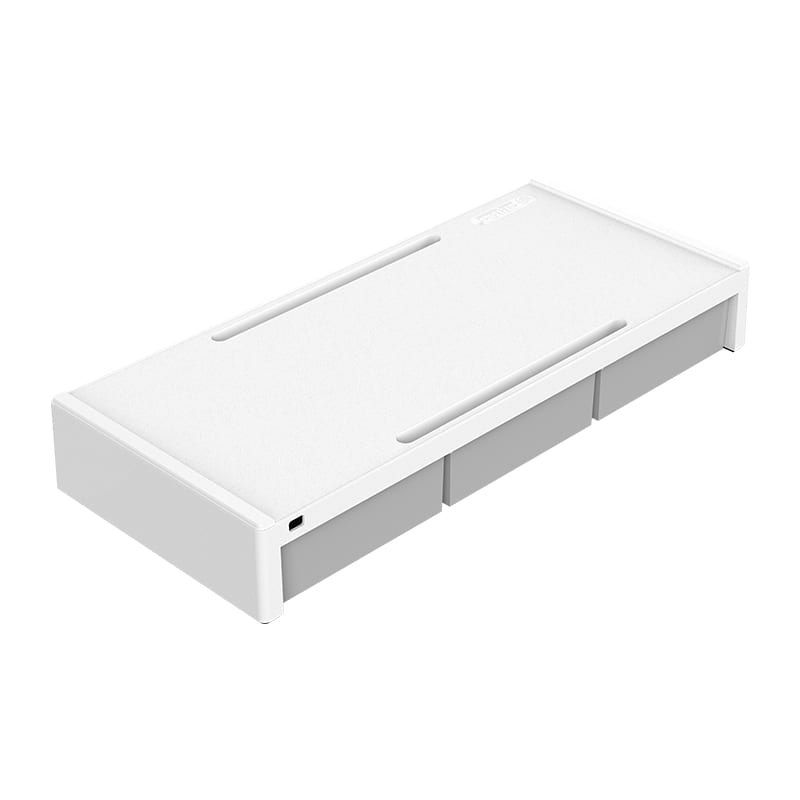 Orico Monitor Stand Riser White with Grey Draws