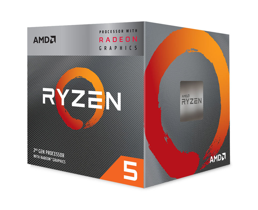 AMD RYZEN 5 3400G Processor with Radeon Vega 11 Graphics with 704 Stream Processor / Quad-Core 3.7GHz (4.2GHz Turbo) / 6MB GameCache / Wraith Spire Cooler Included / Socket AM4 / 65W / YD3400C5FHBOX