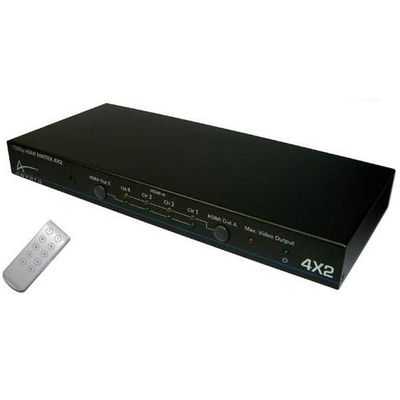 Aavara PM4X2 4 Signal to 2 Display 1080p HDMI Matrix Switch/Splitter