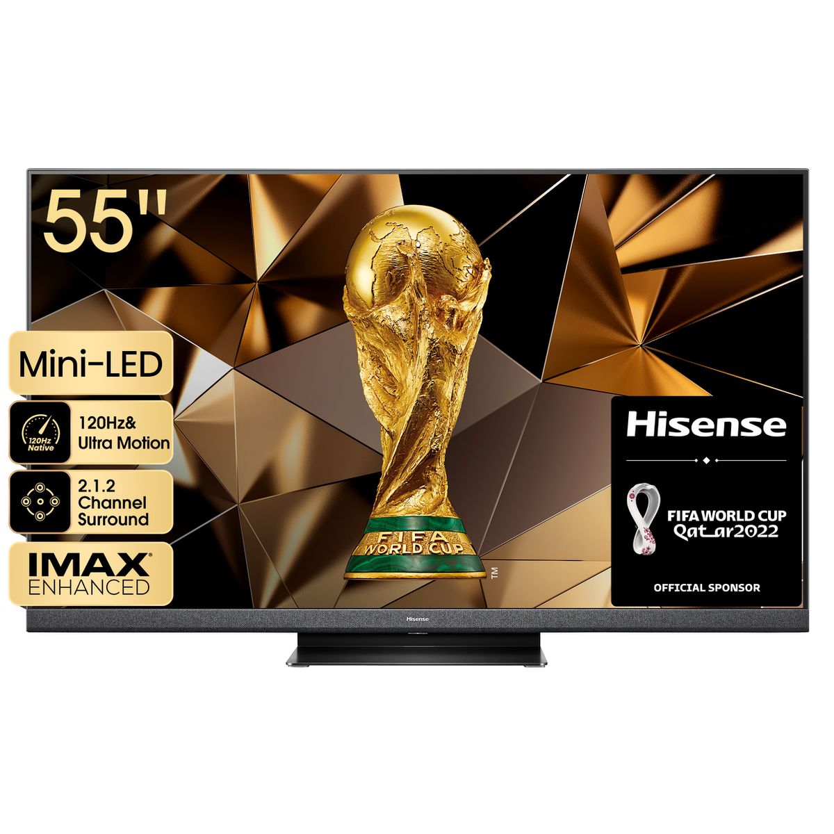 Hisense 55" U8H Mini-LED 4K ULED Smart TV with Quantum Dot & HDR10+ 120Hz