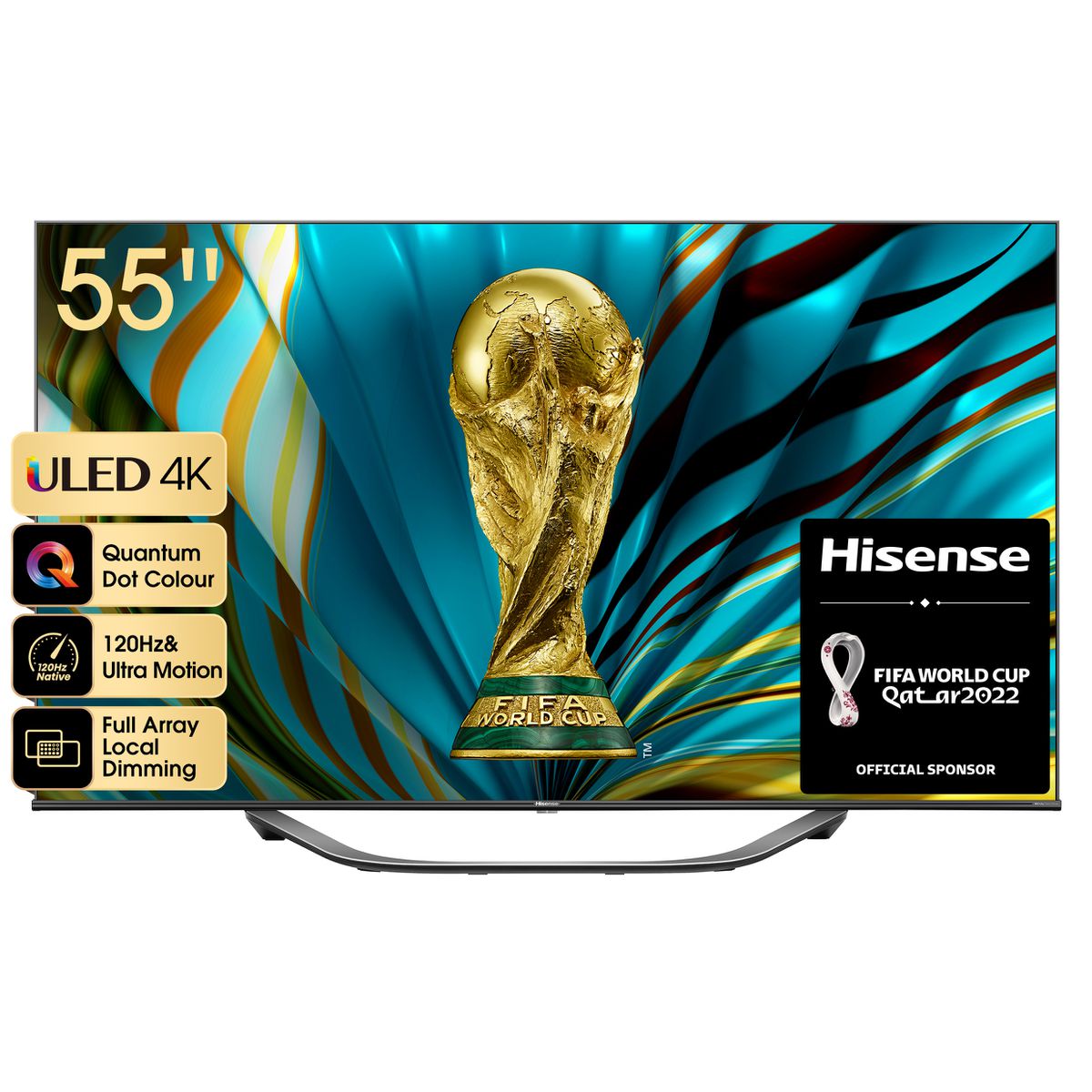 HISENSE LEDN55U7H 55'' QD Premium ULED; Wide Colour Gamut;UHD AI Upscaler;DOLBY VISION HDR;Game Mode Plus;Dolby Atmos;HDR10+Deco